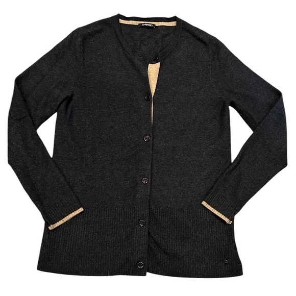 Olsen Black and Cream Cardigan Sweater size extra small/4 - Picture 1 of 12